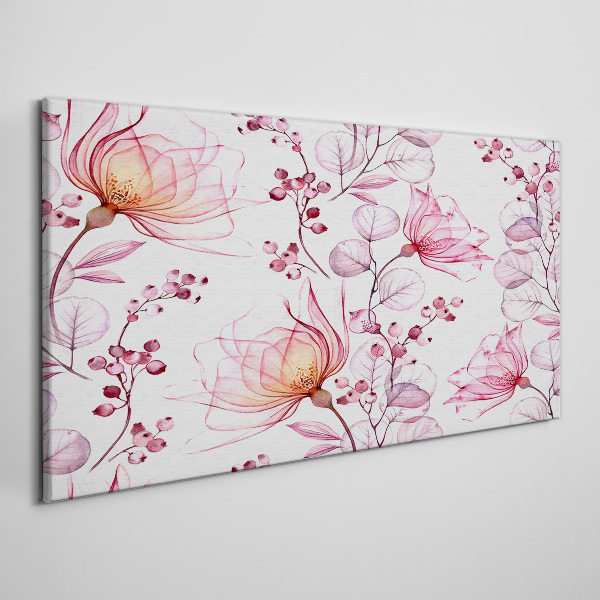Floral dance in pastel shades Canvas Wall art