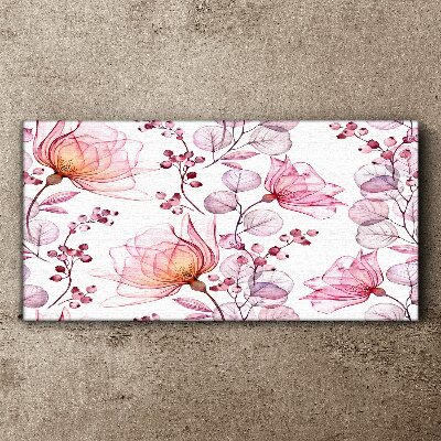 Floral dance in pastel shades Canvas Wall art