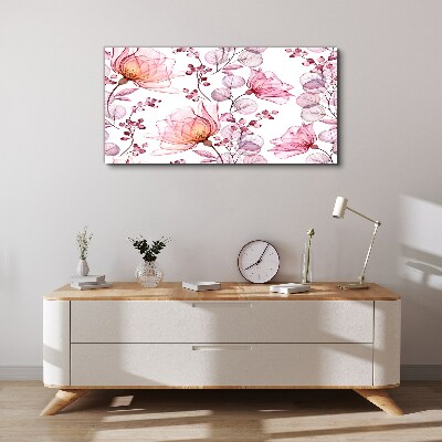 Floral dance in pastel shades Canvas Wall art