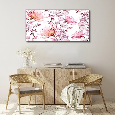 Floral dance in pastel shades Canvas Wall art