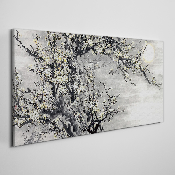 Tree branches sun flowers Canvas Wall art