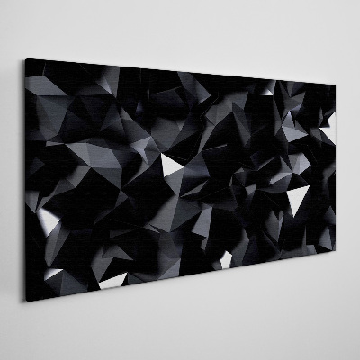Black Geometric Mosaic Canvas Wall art