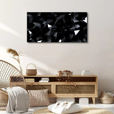 Black Geometric Mosaic Canvas Wall art