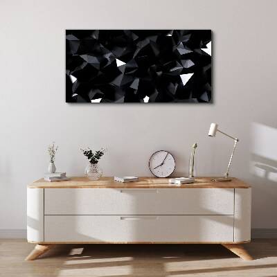 Black Geometric Mosaic Canvas Wall art