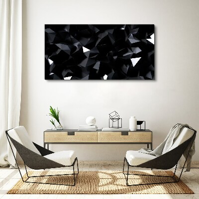 Black Geometric Mosaic Canvas Wall art