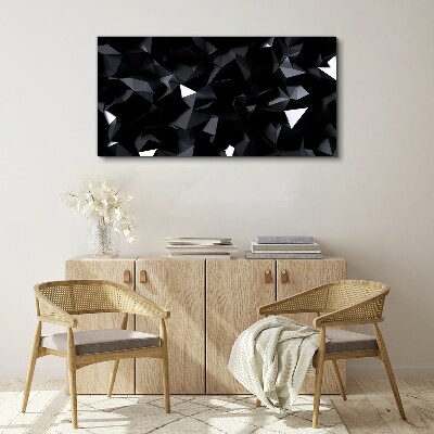 Black Geometric Mosaic Canvas Wall art