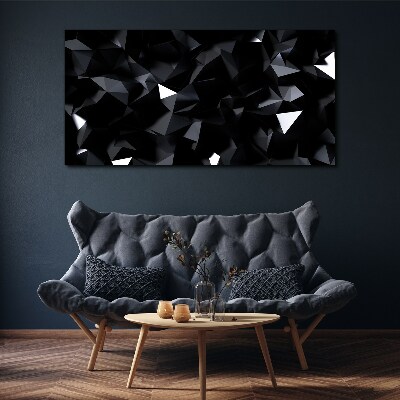 Black Geometric Mosaic Canvas Wall art