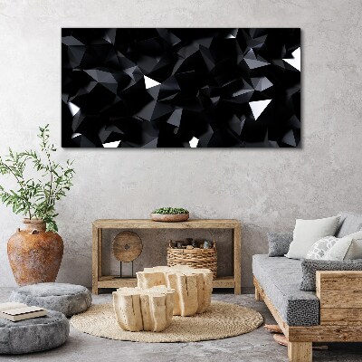Black Geometric Mosaic Canvas Wall art