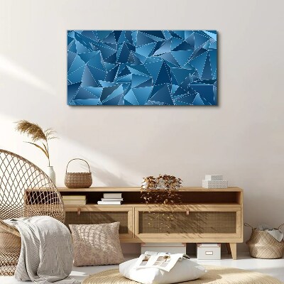Geometry of blue solids Canvas Wall art
