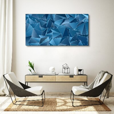 Geometry of blue solids Canvas Wall art
