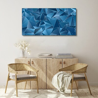 Geometry of blue solids Canvas Wall art