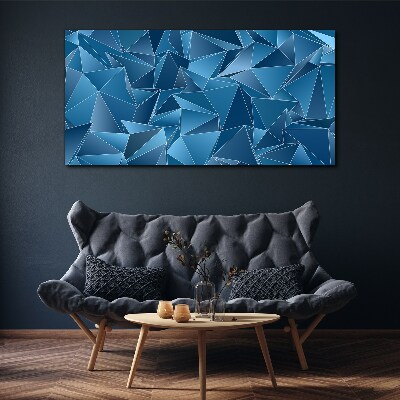 Geometry of blue solids Canvas Wall art