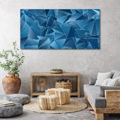 Geometry of blue solids Canvas Wall art