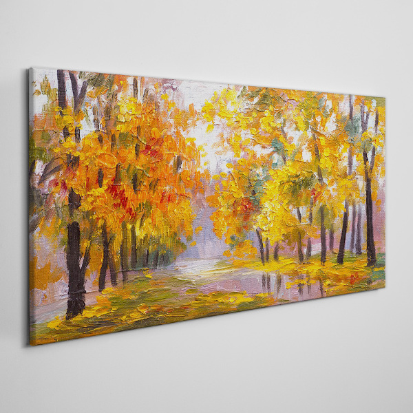 Abstraction forest autumn leaves Canvas Wall art