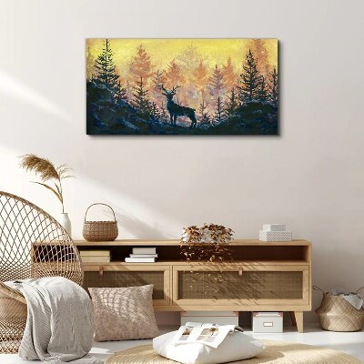 Golden Morning in the Forest Canvas Wall art