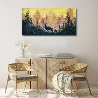 Golden Morning in the Forest Canvas Wall art
