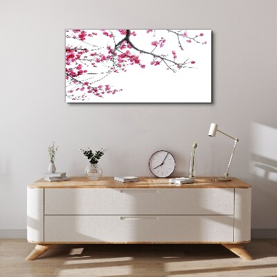 Tree branches flowers Canvas Wall art