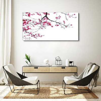 Floral harmony in pink Canvas Wall art