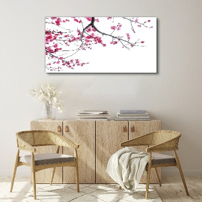 Floral harmony in pink Canvas Wall art