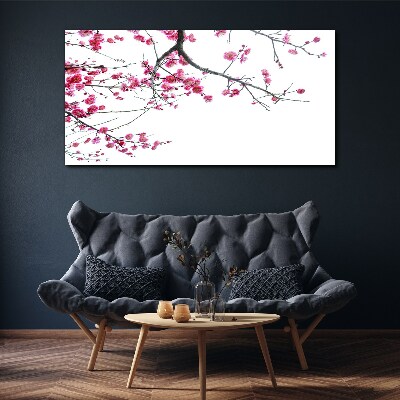 Floral harmony in pink Canvas Wall art