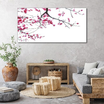 Floral harmony in pink Canvas Wall art