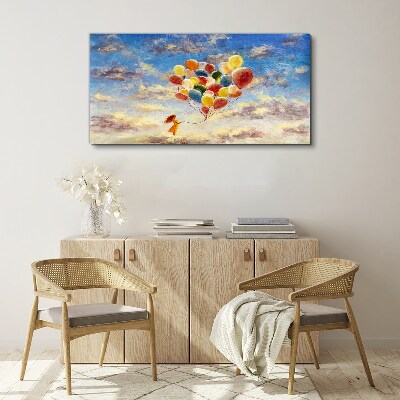 Dreams in the clouds Canvas Wall art