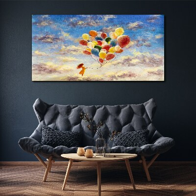 Modern sky balloons Canvas Wall art