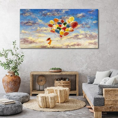 Modern sky balloons Canvas Wall art