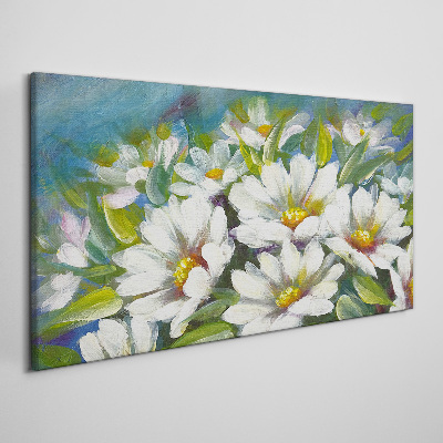 Floral charm in blue Canvas Wall art