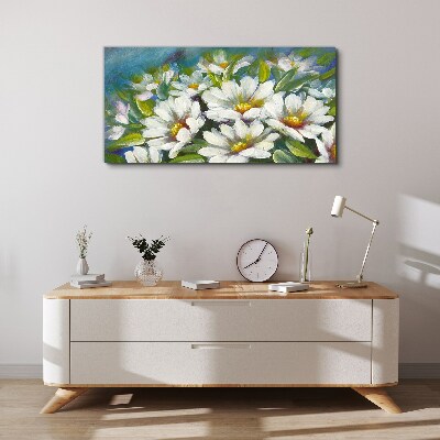 Floral charm in blue Canvas Wall art