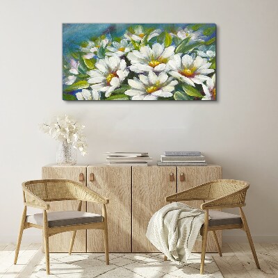 Floral charm in blue Canvas Wall art