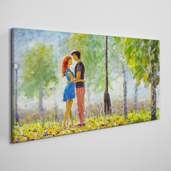 Love among the greenery Canvas Wall art