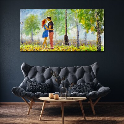 Love among the greenery Canvas Wall art