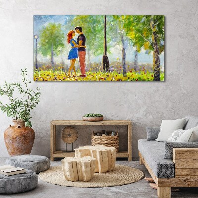 Love among the greenery Canvas Wall art