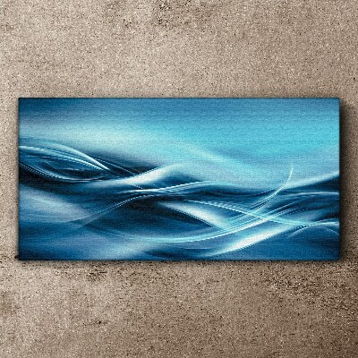 Waves in shades of blue Canvas Wall art
