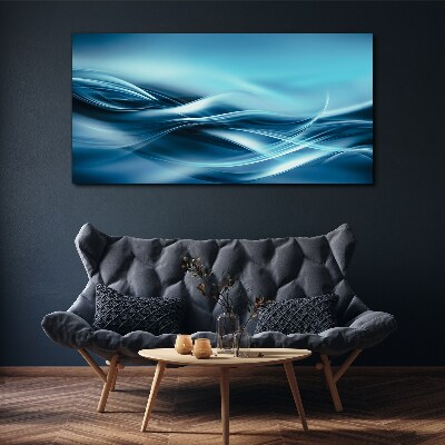 Waves in shades of blue Canvas Wall art