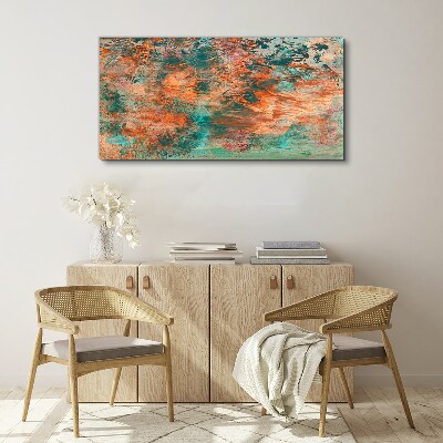 Abstract landscape in the colors of fire Canvas Wall art