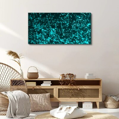 Digital network in shades of blue Canvas Wall art