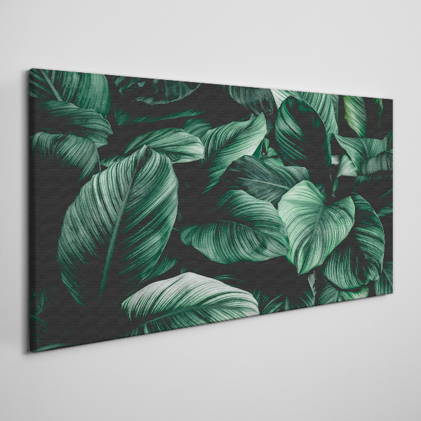 Green Symphony of Leaves Canvas Wall art