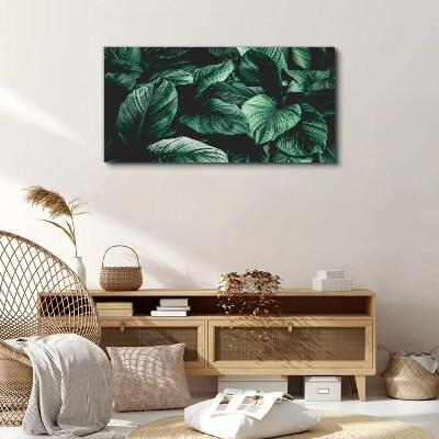 Green Symphony of Leaves Canvas Wall art
