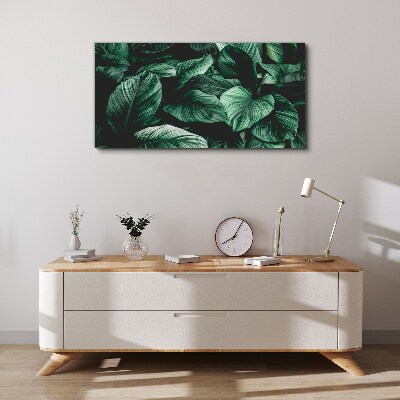 Green Symphony of Leaves Canvas Wall art