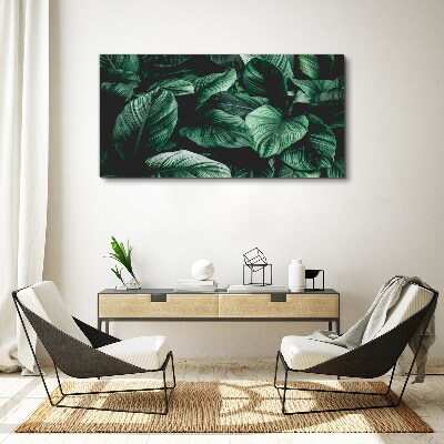 Green Symphony of Leaves Canvas Wall art