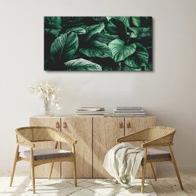 Green Symphony of Leaves Canvas Wall art