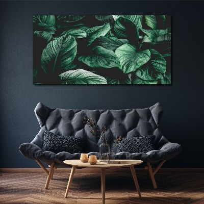 Green Symphony of Leaves Canvas Wall art