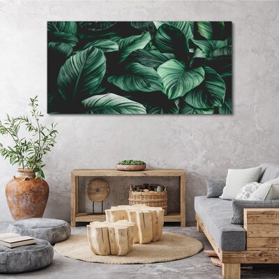 Green Symphony of Leaves Canvas Wall art