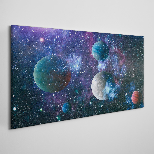 The star sky planet Canvas Wall art