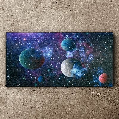 The star sky planet Canvas Wall art