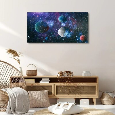 Cosmic Planetary Landscape Canvas Wall art