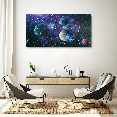 Cosmic Planetary Landscape Canvas Wall art