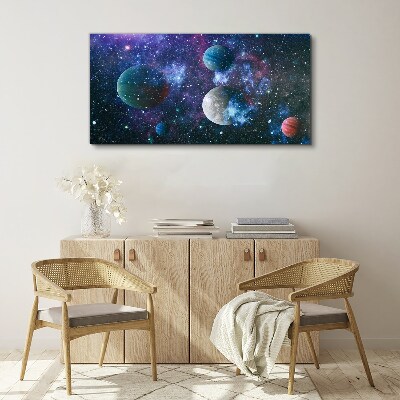 Cosmic Planetary Landscape Canvas Wall art